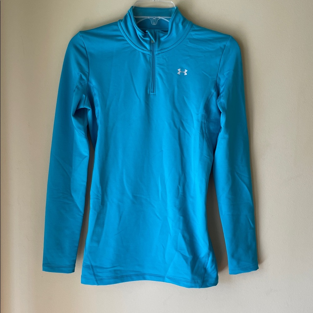 Under Armour Teal Quarter Zip Top Size Small